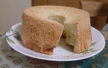 手作りメープルシロップシフォンケーキ・ノンオイル