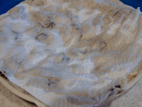 カキフライのレシピ　水をふき取る